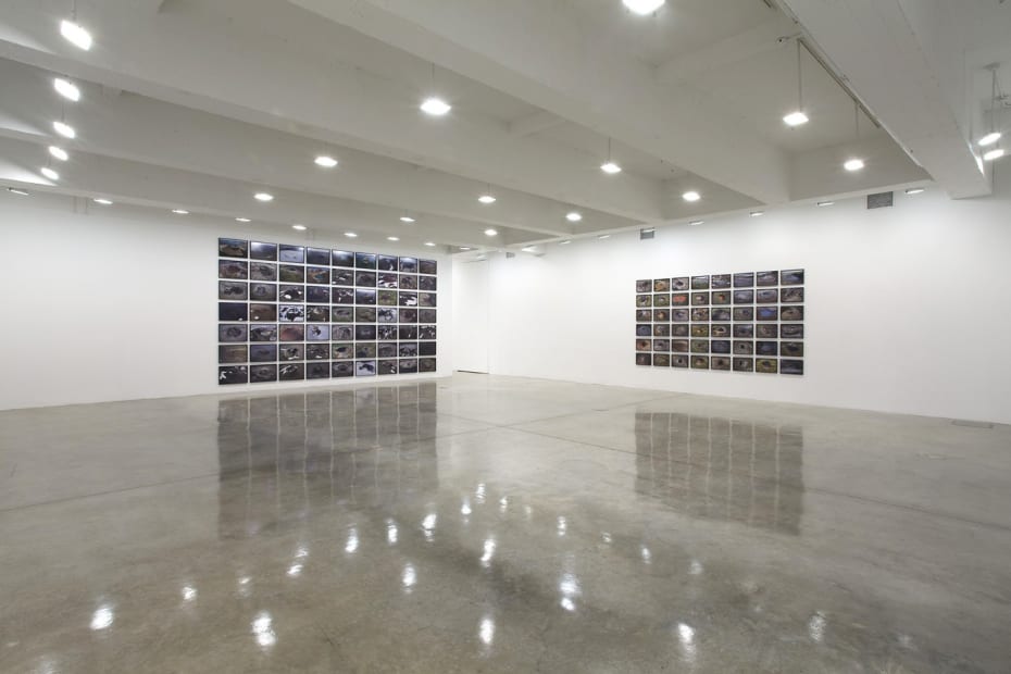 image of installation view of Eliasson Icelandic photographs in grids