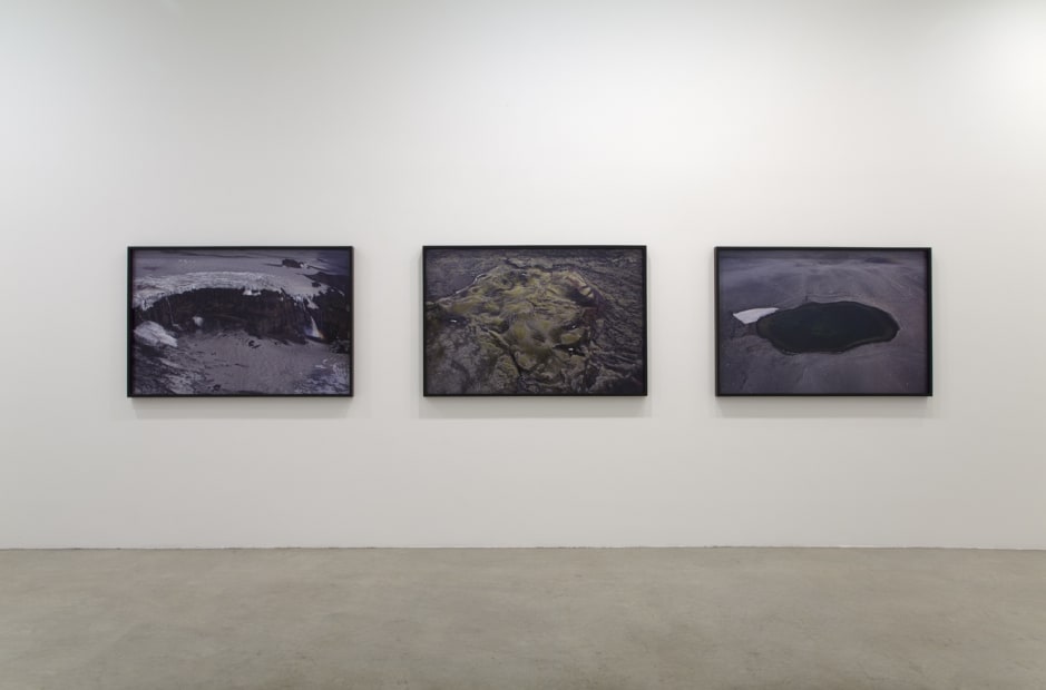 image of installation view of Eliasson Icelandic photographs