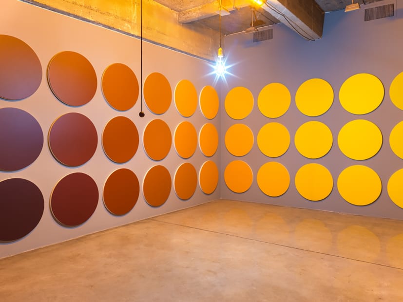 Image of Eliasson, monochrome room installation