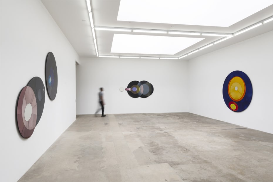 image of eliasson, mirrored wall mounted sculptures len flares