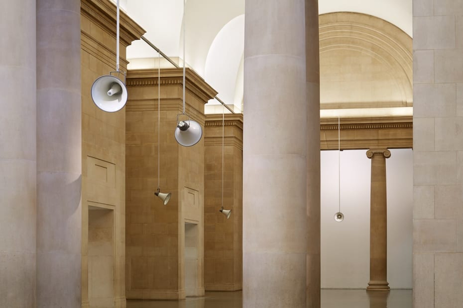 Tate Britain installation image with Susan Philipsz speakers