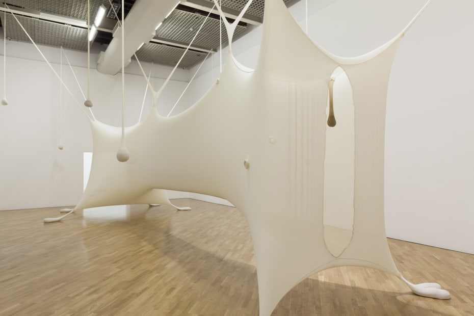Neto sculpture, fabric room