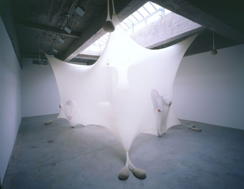 Ernesto Neto installation view of fabric transparent room