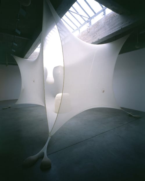 Ernesto Neto installation view of fabric transparent room