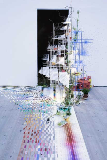 Image of a sculpture made of multiple objects