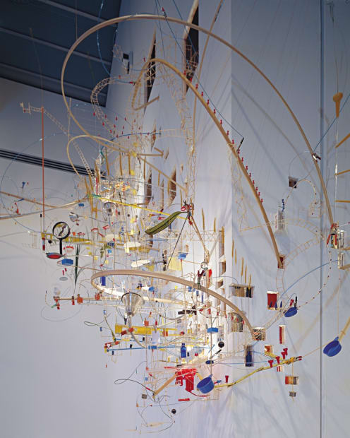 Detail image of Sarah Sze's seamless installation