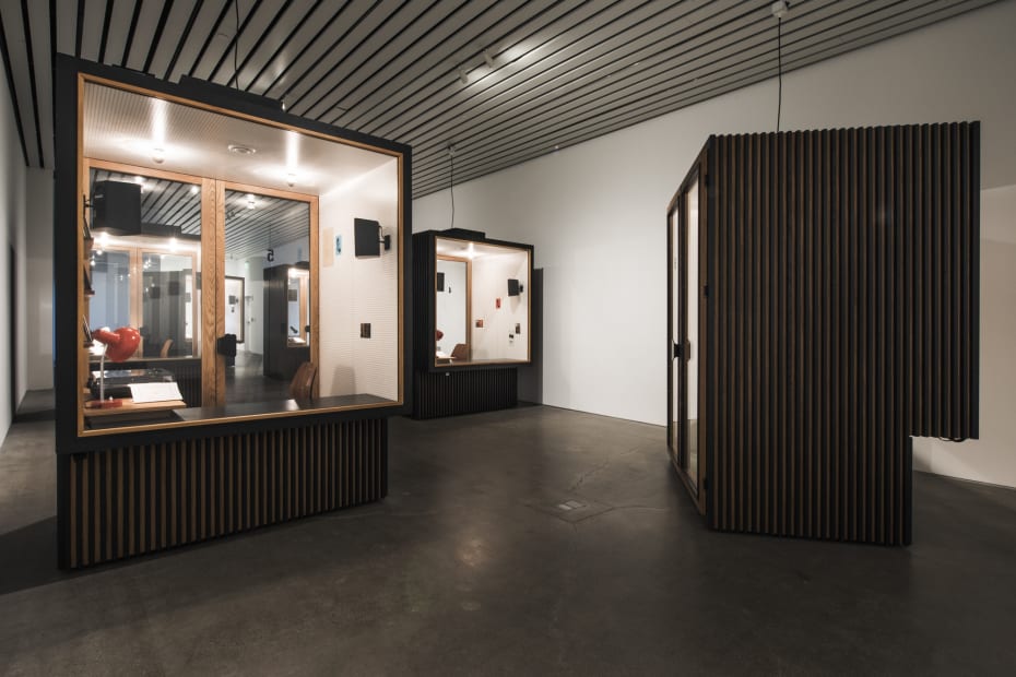 Image of Phil Collins installation of "record" booths