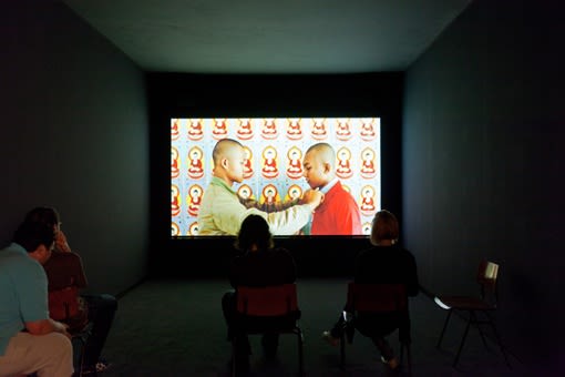 Image of installation view of Phil collins at Ludwig Museum