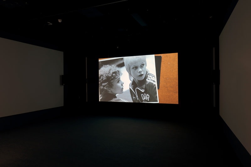 Image of a Phil Collins video projection