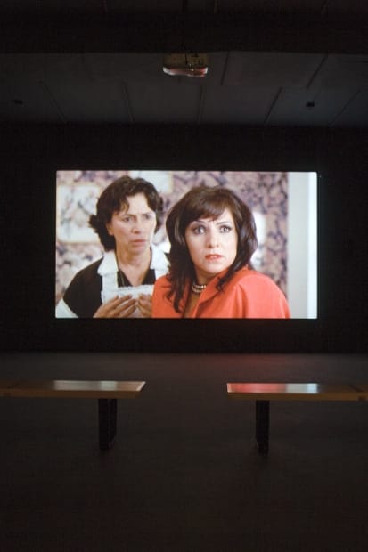 Installation view of Phil Collins video