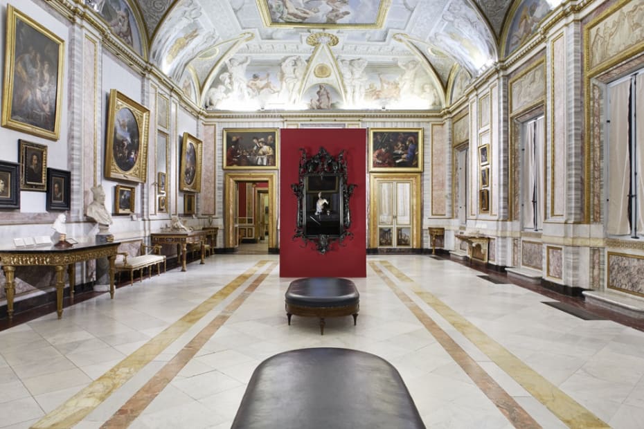 Image of Matt Collishaw installation inside of Galleria Borghese
