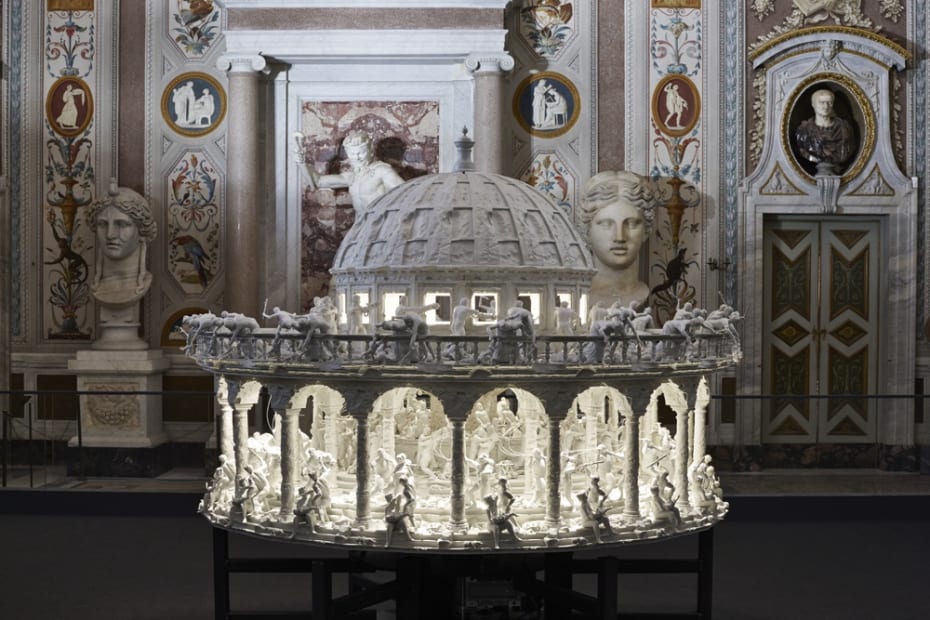 Image of Matt Collishaw installation inside of Galleria Borghese