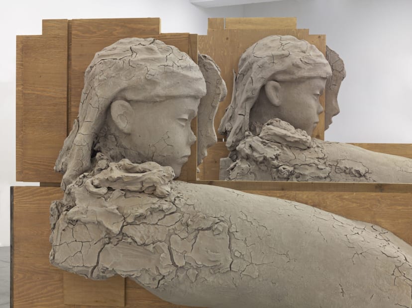 image of Manders sculpture, installation at TBG