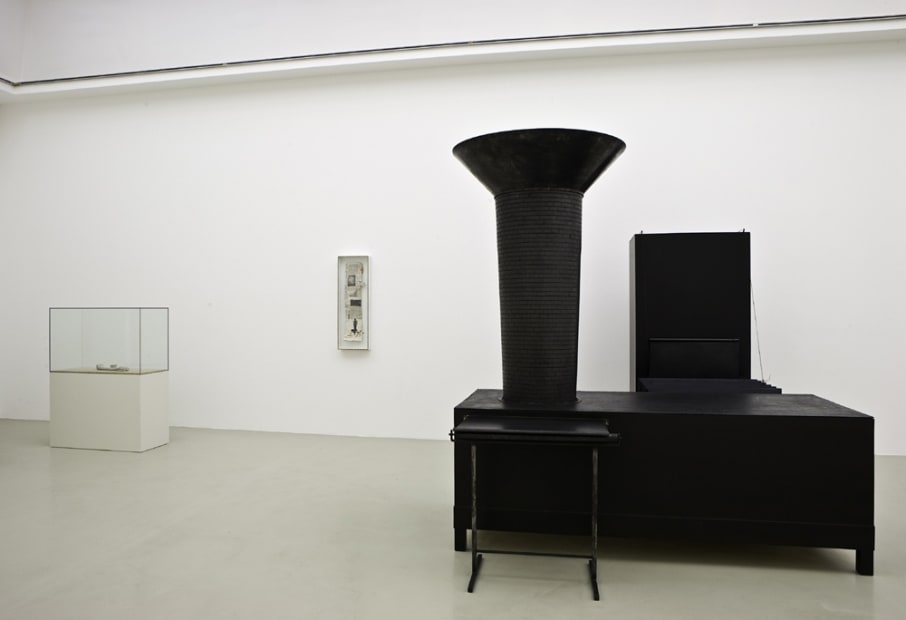 image of Mark Manders black factory-like sculpture