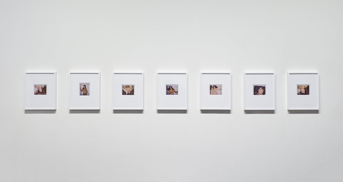 image of Gillian Wearing polaroids framed