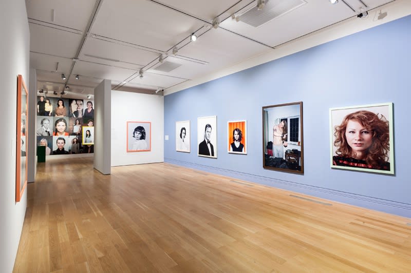 Installation view of Gillian Wearing at National Portrait Gallery, photographs