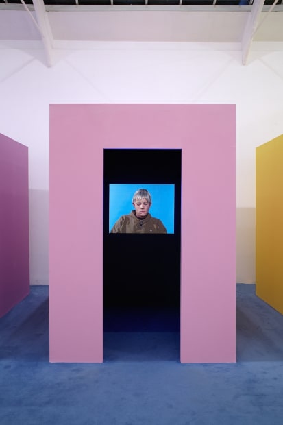 Installation view of Gillian Wearing at Whitechapel Gallery, London, video booths