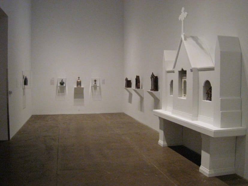 image of Jeffrey Vallance installation with altar and relics
