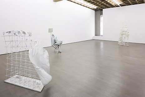 Installation view of Charles Long sculptures