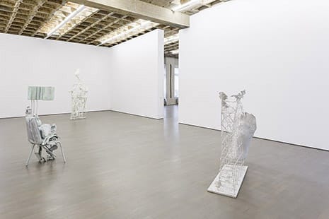 Installation view of Charles Long sculptures