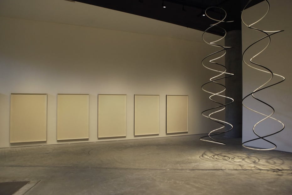 Installation image of Eliasson exhibition, watercolors