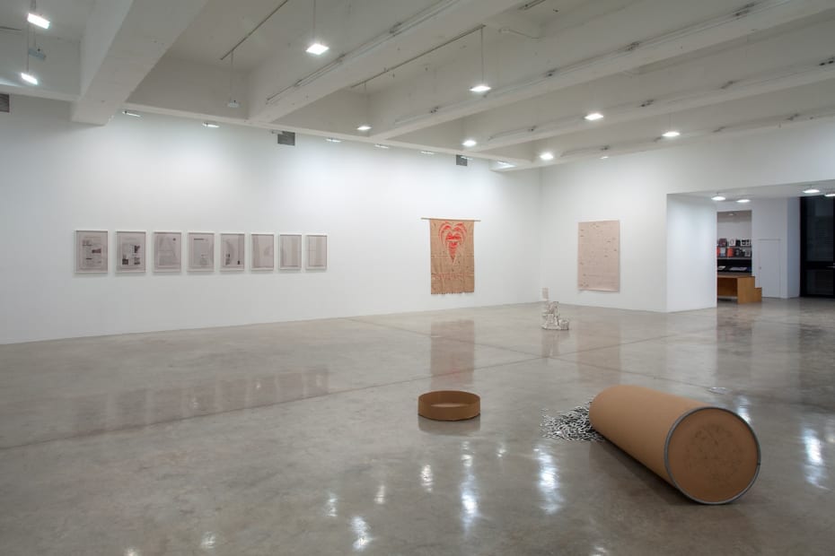 Installation view of Between The Lines.