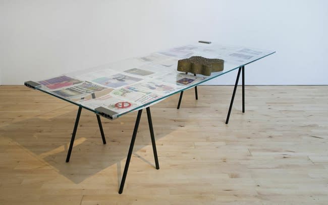 image of a table with objects