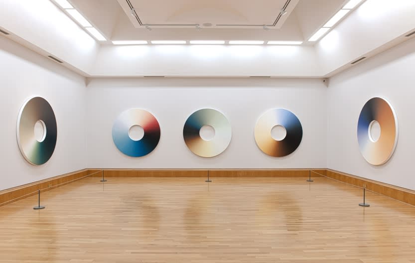 image of circular color experiment paintings by Olafur Eliasson