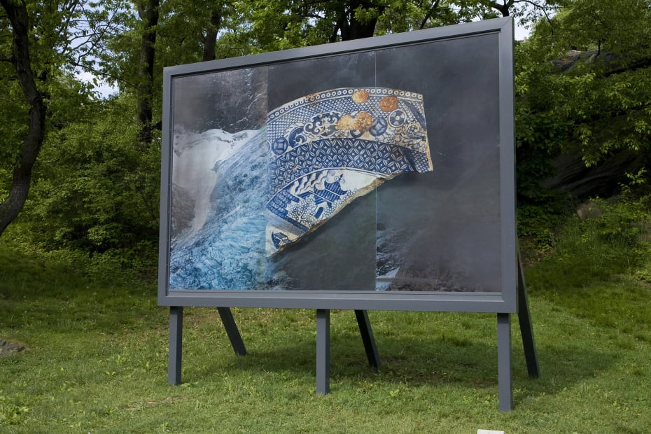 image of billboard in central park