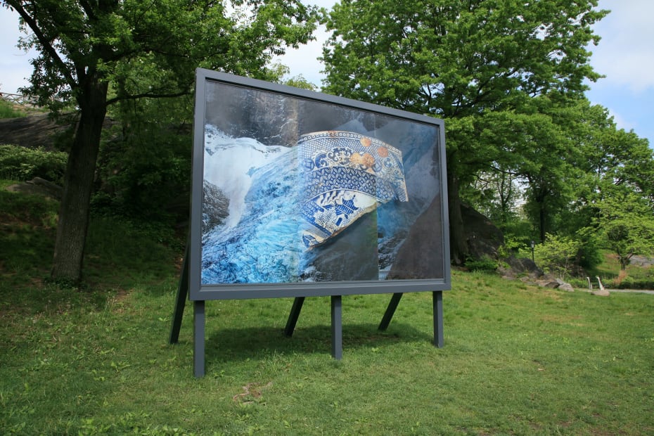 image of billboard in central park