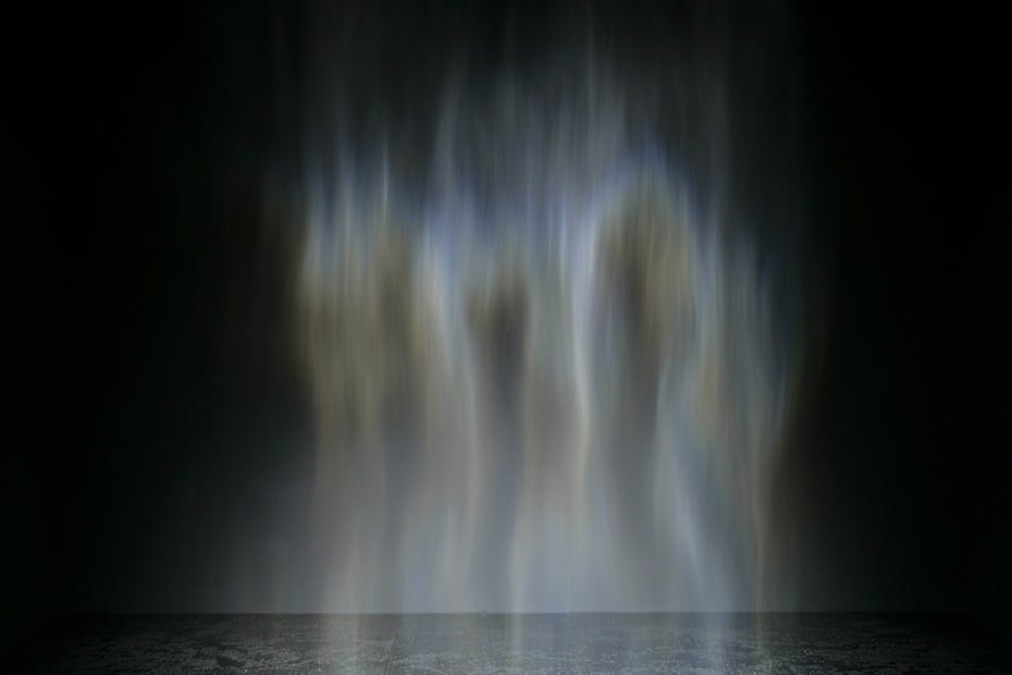 image of water and light installation