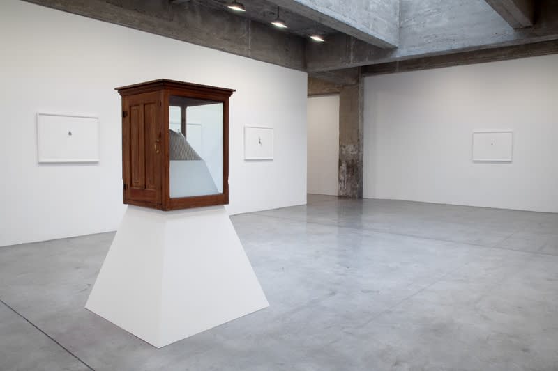 image of Peggy Preheim installation of drawings and one sculpture