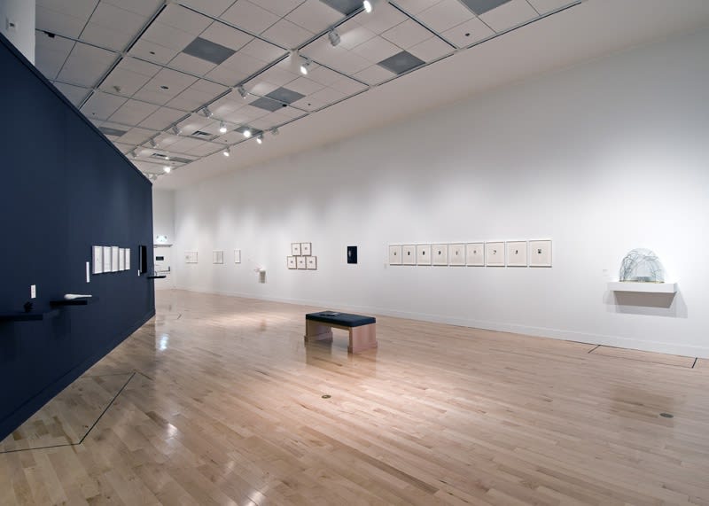 installation view of Peggy Preheim drawings at Philbrook