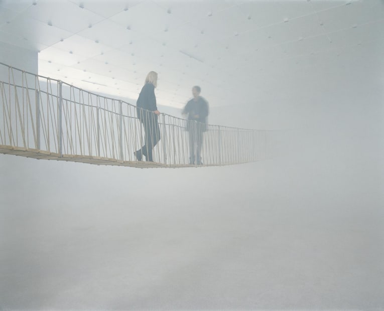 installation image of bridge inside museum