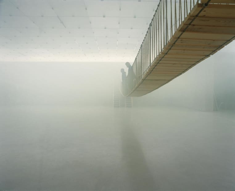 installation image of bridge inside museum