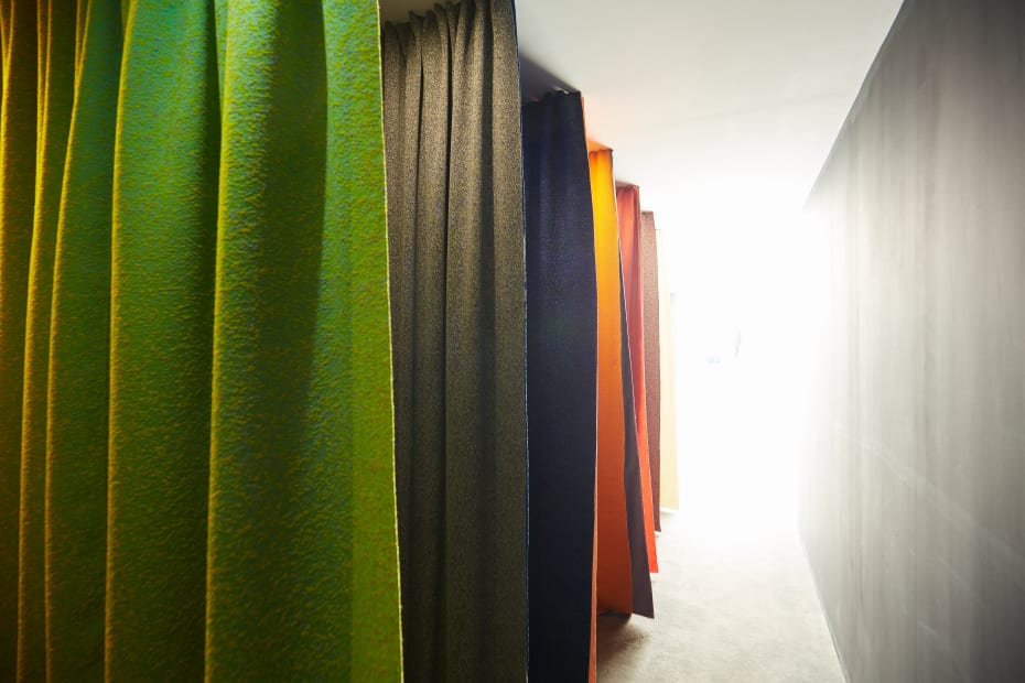 image of curtain installation
