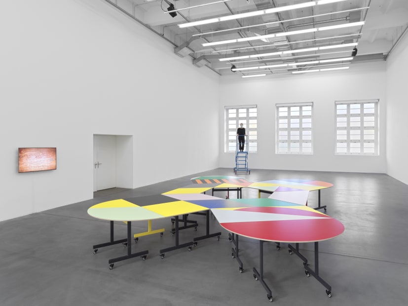 Installation view of Amalia Pica: Round table (and other forms).
