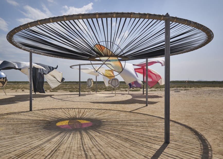 Installation image of Olafur Eliasson: The curious desert | الصحراء تعانق الخيال
