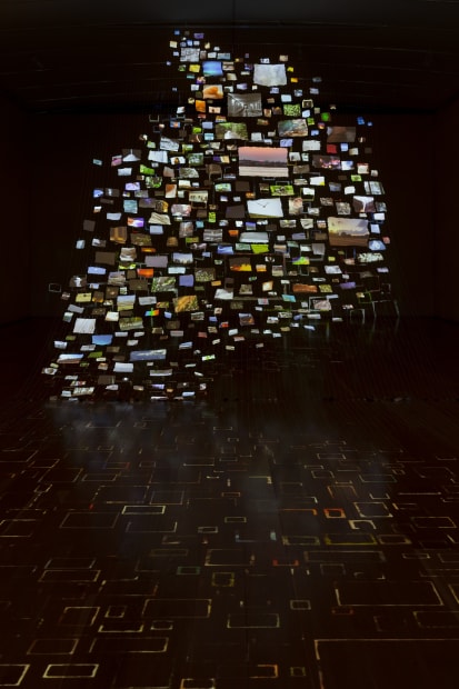 Sarah Sze installation image at Nasher Sculpture Center, Dallas, 2024.