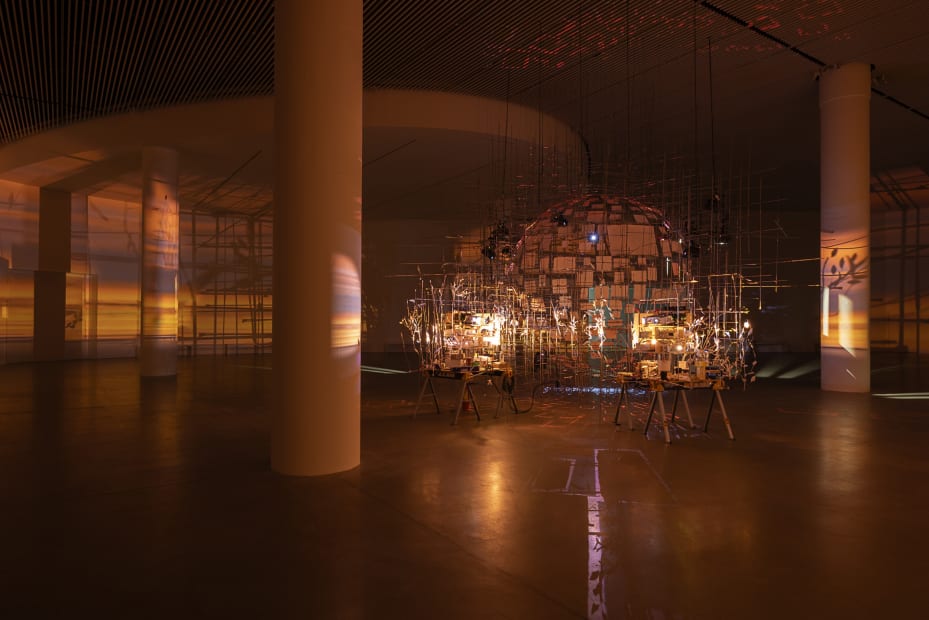 Sarah Sze installation image at ARoS, Aarhus C, Denmark.