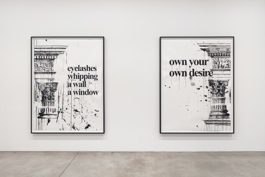 Installation image of Monica Bonvicini: Put All Heaven in a Rage at TBG New York.