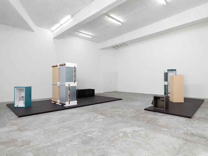 Installation view of Magali Reus: DINOSAURS.