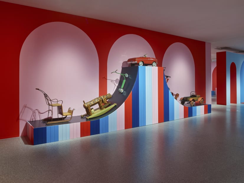 Installation images of Mark Dion: Delirious Toys.