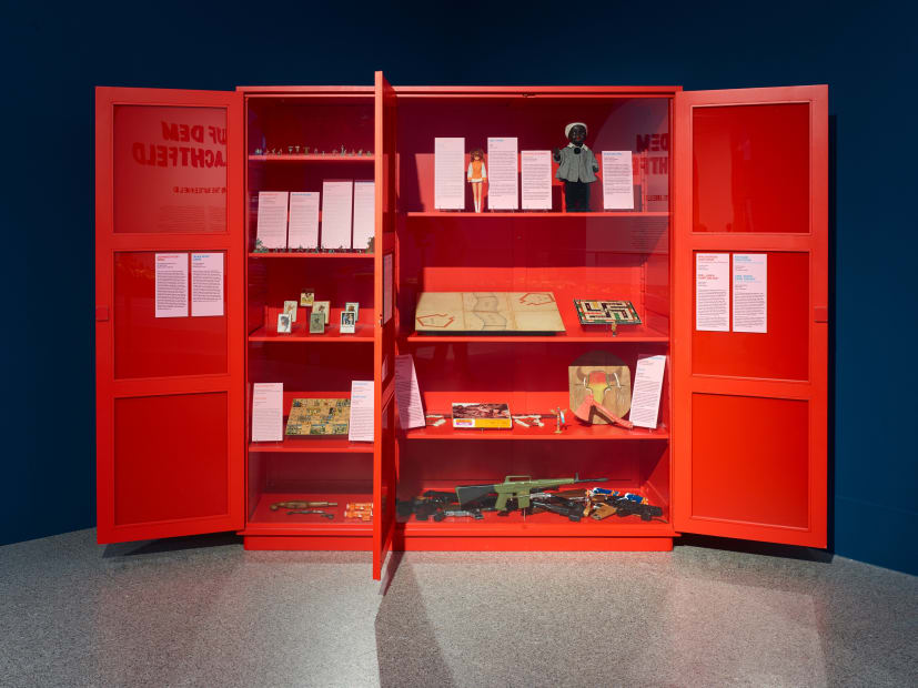 Installation images of Mark Dion: Delirious Toys.