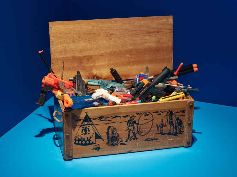 Installation images of Mark Dion: Delirious Toys.