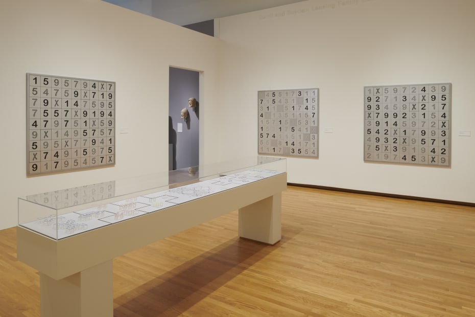Installation view of Processing Systems: Numbers by Sherrill Roland.
