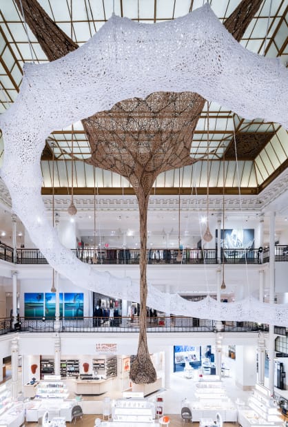 Ernesto Neto, Installation view at Le Bon Marché (LBM), Paris, 2024. Photo by Stephane Aboudaram.