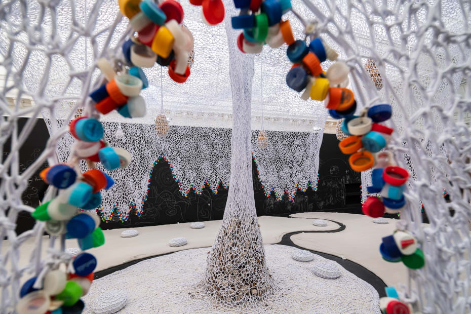 Ernesto Neto, Installation view at Le Bon Marché (LBM), Paris, 2024. Photo by Stephane Aboudaram.