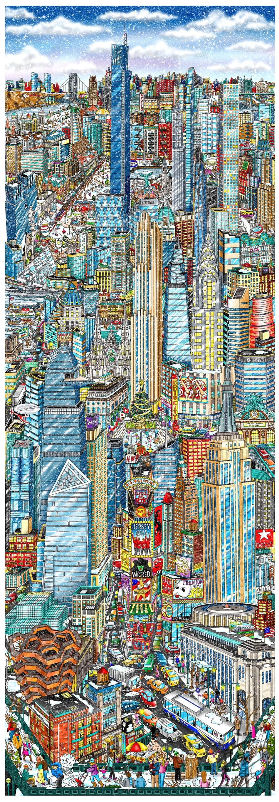 Charles Fazzino, Baby It’s Cold Outside...NYC, 2022