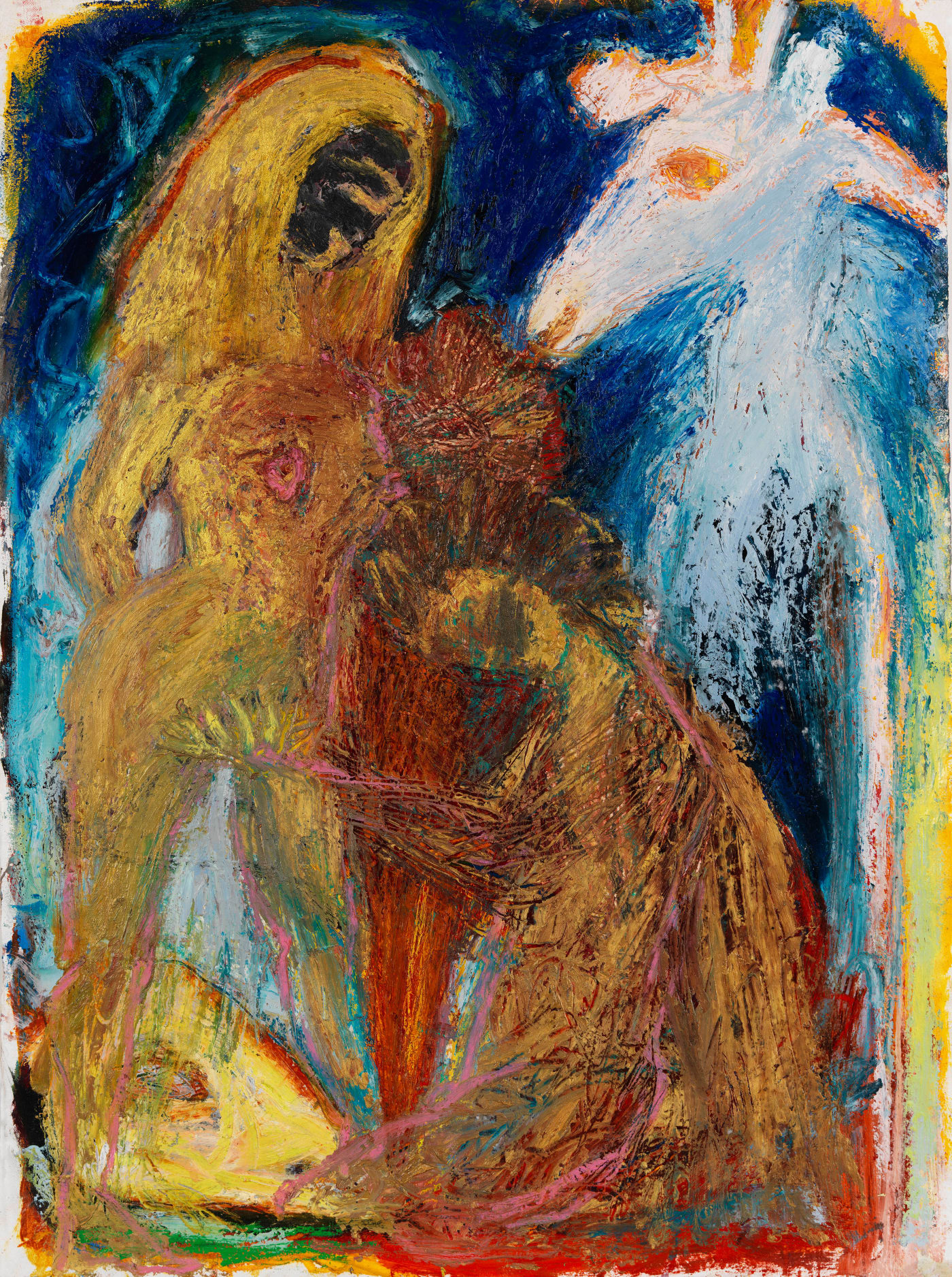 Kate Walters, Holy Blue Deer Initiates Lovers in Spirit, 2022